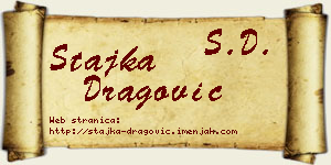 Stajka Dragović vizit kartica